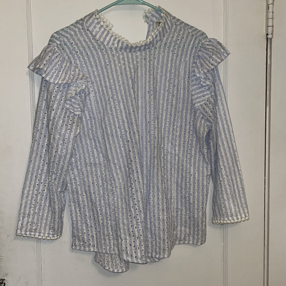 Women's White Eyelet Top - Picture 5 of 8